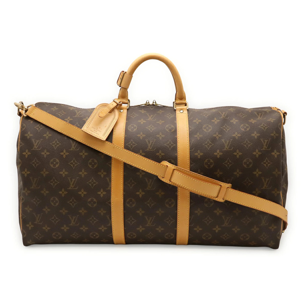 LOUIS VUITTON Monogram Keepall Bandouliere Boston Bag Travel Shoulder
